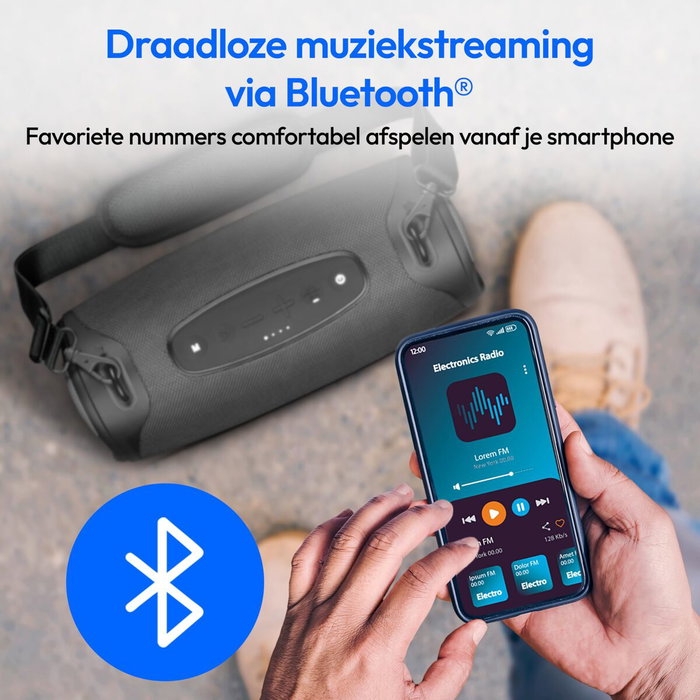 Medion Altavoz Bluetooth L 50W 47h Batería IPX7 Iluminación RGB