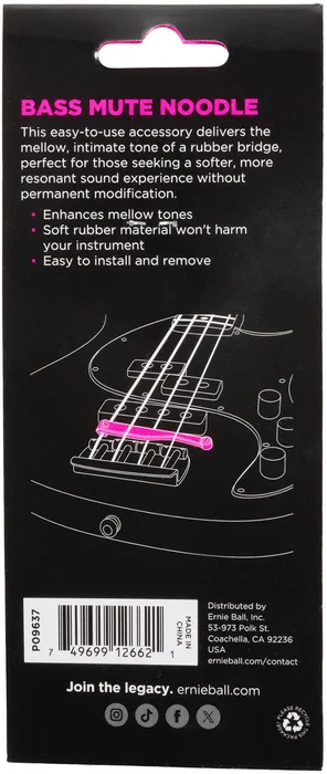 Ernie Ball Mute Noodle Bass Muteador de Cuerdas para Bajo