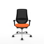 PIQUERAS Y CRESPO Silla de oficina Mardos con mecanismo Sincro/Traslack Naranja y Negro