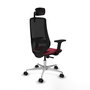 PIQUERAS Y CRESPO Silla de oficina Mardos con mecanismo Sincro, Granate y Negro
