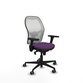 PIQUERAS Y CRESPO Silla de oficina Jorquera, Tela Morada y Malla Blanca