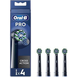 BRAUN Recambio Oral-B CrossAction EB50BRX 4uds - Cepillo de Dientes Eléctrico Repuesto Cabezal Negro
