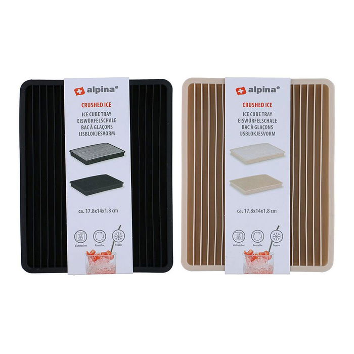 Alpina Cubitera para hielo picado de silicona, apta para lavavajillas, colores surtidos, 17,8 x 14 x 1,8 cm