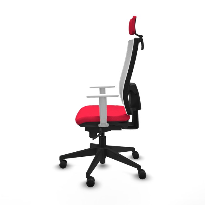 PIQUERAS Y CRESPO Silla de oficina Horna con mecanismo Sincro, Rojo y Blanco PIQUERAS Y CRESPO Silla de oficina Horna con mecanismo Sincro, Rojo y Blanco