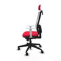PIQUERAS Y CRESPO Silla de oficina Horna con mecanismo Sincro, Rojo y Blanco