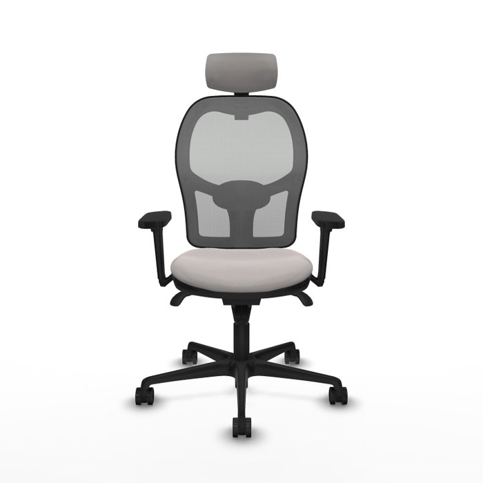 PIQUERAS Y CRESPO Silla de oficina Jorquera con mecanismo Sincro, Blanco y Gris
