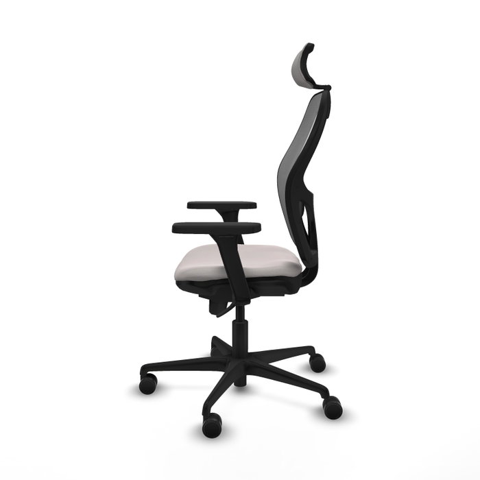 PIQUERAS Y CRESPO Silla de oficina Jorquera con mecanismo Sincro, Blanco y Gris