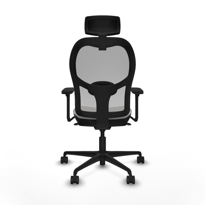 PIQUERAS Y CRESPO Silla de oficina Jorquera con mecanismo Sincro, Blanco y Gris