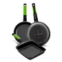 Bra Asador Grill Prior A121457 28x28cm Verde y Negro