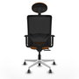 PIQUERAS Y CRESPO Silla de oficina Zulema con mecanismo Sincro/Traslack, Naranja y Negro