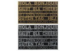 DKD Home Decor Felpudo Dorado Plateado Goma 45 x 75 x 0.5 cm (2 Unidades)