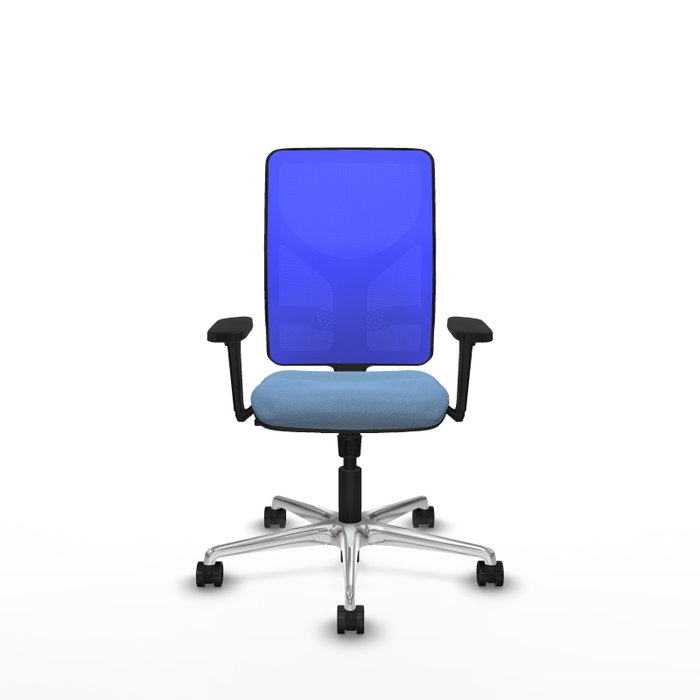 PIQUERAS Y CRESPO Silla de oficina Motilla con mecanismo Sincro, brazos 3D y malla azul PIQUERAS Y CRESPO Silla de oficina Motilla con mecanismo Sincro, brazos 3D y malla azul