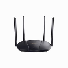 Tenda Tx9 Pro Router WiFi AX3000 Doble Banda 5 GHz y 2.4 GHz, 4 Puertos Gigabit Ethernet, Antenas Externas, Negro