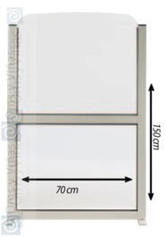 Industrias San Isidro Biombo de Terraza Mario 70 x 150 cm Blanco, Estructura de Aluminio Pintada