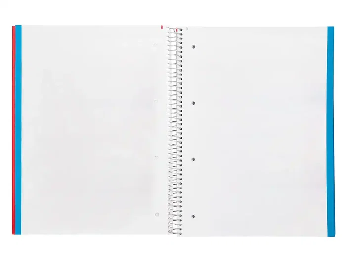 Liderpapel Cuaderno espiral A4 Micro Jolly tapa forrada 140h 75gr liso 5 bandas 4 taladros colores surtidos