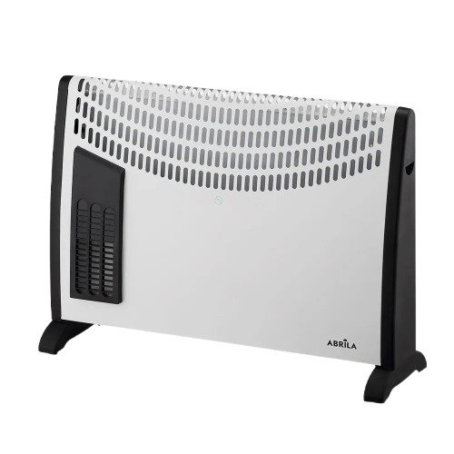 Falla Convector Eléctrico 2000W Blanco con Turbo, Termostato Regulable y Protección Sobrecalentamiento, 48x68,5x20cm
