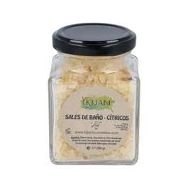 KIJANI Sales de Baño Cítricos 300Gr Aromaterapia Artesanal Ecológico Certificado Sin Parabenos