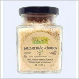 KIJANI Sales de Baño Cítricos 300Gr Aromaterapia Artesanal Ecológico Certificado Sin Parabenos