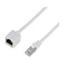 LogiLink Cable de extensión patch premium Cat.6A, 1 m, blanco