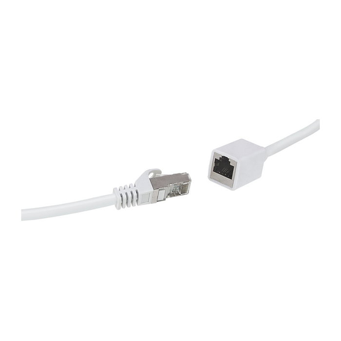 LogiLink Cable de extensión patch premium Cat.6A, 1 m, blanco