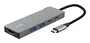Trust 26062 Hub USB-C de 5 Puertos con HDMI, 2xUSB 3.2 Type-A y 2xUSB-C, Color Gris