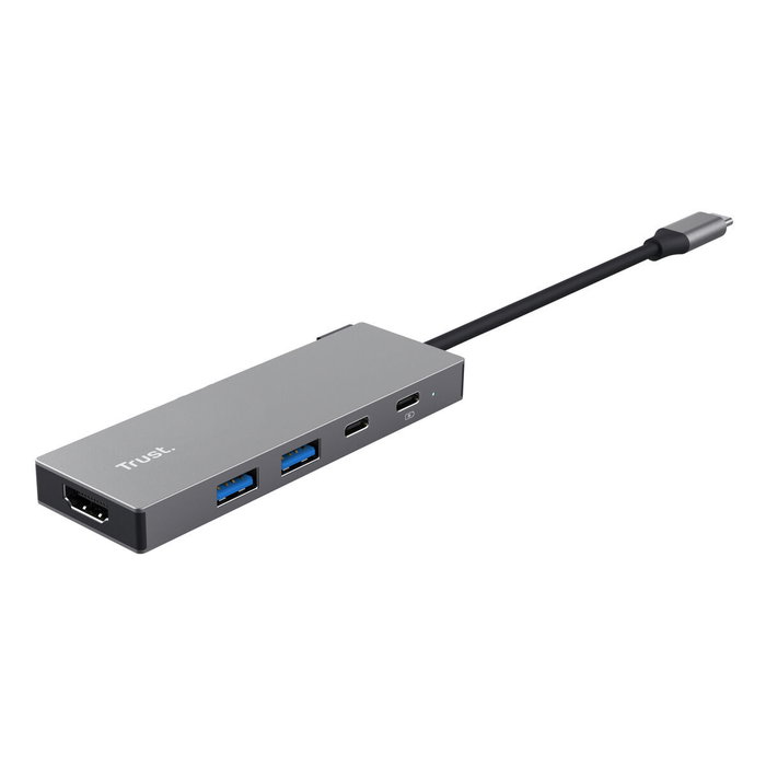 Trust Dalyx Hub 5 en 1 USB-C Gris Trust Dalyx Hub 5 en 1 USB-C Gris