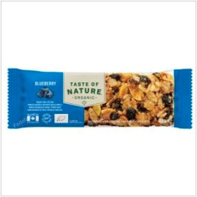 TASTE OF NATURE Barrita Frutos Secos Arándanos Bio 16Uds