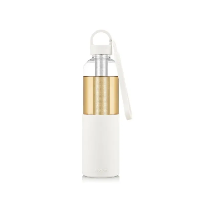 BODUM BOD0699965518400 Botella de Agua Tritan Melior 1.2 L con Filtro Infusor de Acero Inoxidable y Correa de Silicona, Color Blanco BODUM BOD0699965518400 Botella de Agua Tritan Melior 1.2 L con Filtro Infusor de Acero Inoxidable y Correa de Silicona, Color Blanco