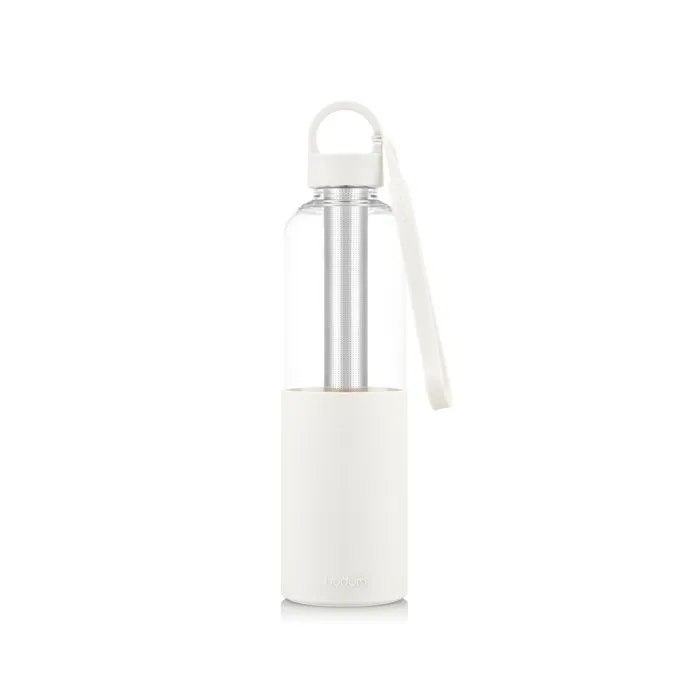 BODUM BOD0699965518400 Botella de Agua Tritan Melior 1.2 L con Filtro Infusor de Acero Inoxidable y Correa de Silicona, Color Blanco BODUM BOD0699965518400 Botella de Agua Tritan Melior 1.2 L con Filtro Infusor de Acero Inoxidable y Correa de Silicona, Color Blanco