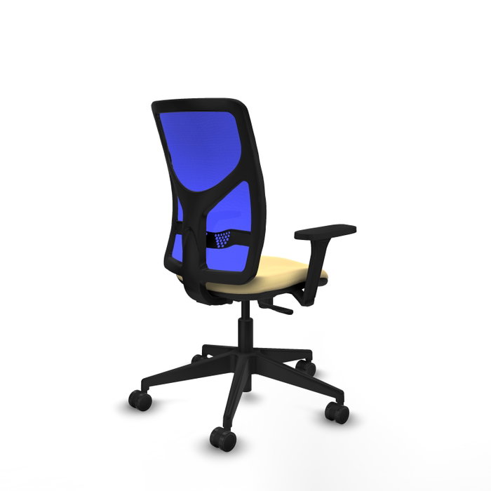 PIQUERAS Y CRESPO Silla de oficina Motilla con mecanismo Sincro, Crema y Azul PIQUERAS Y CRESPO Silla de oficina Motilla con mecanismo Sincro, Crema y Azul