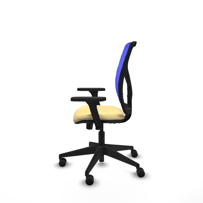PIQUERAS Y CRESPO Silla de oficina Motilla con mecanismo Sincro, Crema y Azul PIQUERAS Y CRESPO Silla de oficina Motilla con mecanismo Sincro, Crema y Azul