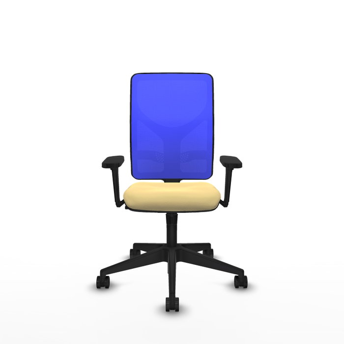 PIQUERAS Y CRESPO Silla de oficina Motilla con mecanismo Sincro, Crema y Azul PIQUERAS Y CRESPO Silla de oficina Motilla con mecanismo Sincro, Crema y Azul
