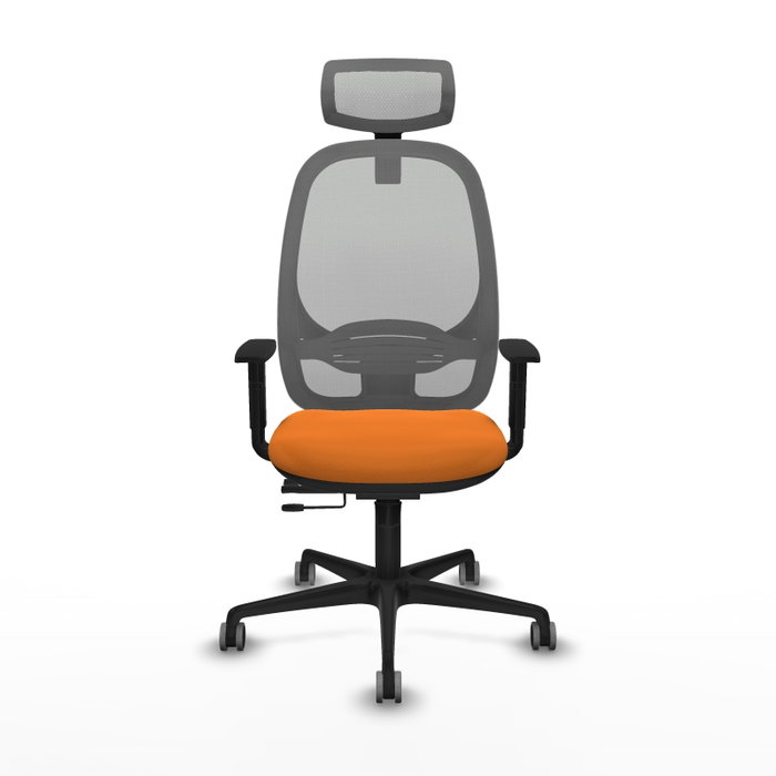 PIQUERAS Y CRESPO Silla de oficina Cilanco Naranja y Gris con mecanismo Sincro/Traslack