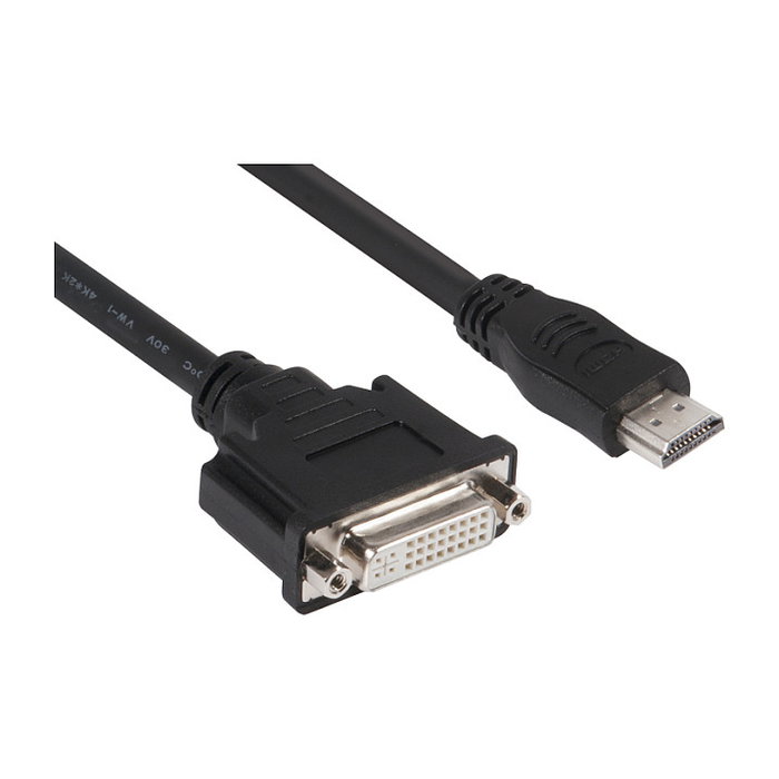 Club 3D Adaptador HDMI a DVI Macho Hembra Pasivo 1920x1200 60Hz Plug and Play Cable 0.40m Negro - Retail