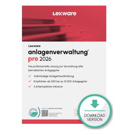 Lexware Anlagenverwaltung Pro 2026 - 1 Dispositivo, ABO - ESD - Descarga