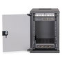 Digitus Bastidor de Pared de Red 9HE 10 Pulgadas 460 mm Negro, Capacidad 60 kg, IP20, con Gestión de Cables y Puerta de Cristal