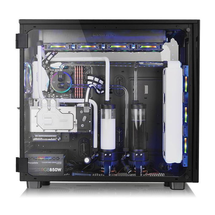 Thermaltake View 91 RGB Riing Tempered Glass Full Torre Negra Sin Fuente 4x USB 3.0 USB-C 4x 140mm Vidrio Templado Thermaltake View 91 RGB Riing Tempered Glass Full Torre Negra Sin Fuente 4x USB 3.0 USB-C 4x 140mm Vidrio Templado