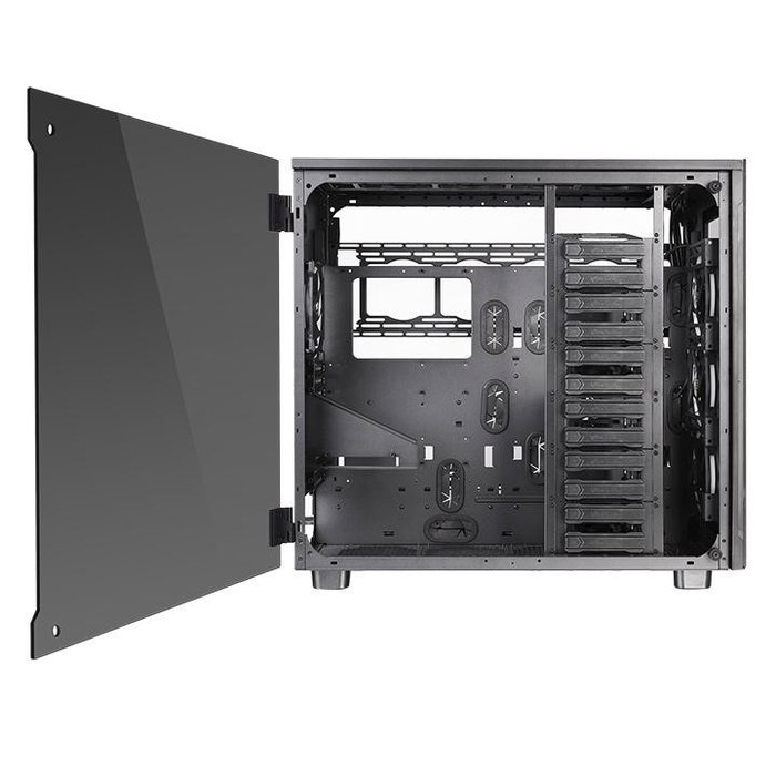 Thermaltake View 91 RGB Riing Tempered Glass Full Torre Negra Sin Fuente 4x USB 3.0 USB-C 4x 140mm Vidrio Templado Thermaltake View 91 RGB Riing Tempered Glass Full Torre Negra Sin Fuente 4x USB 3.0 USB-C 4x 140mm Vidrio Templado