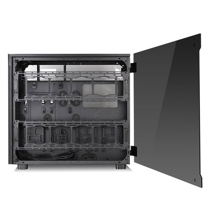 Thermaltake View 91 RGB Riing Tempered Glass Full Torre Negra Sin Fuente 4x USB 3.0 USB-C 4x 140mm Vidrio Templado Thermaltake View 91 RGB Riing Tempered Glass Full Torre Negra Sin Fuente 4x USB 3.0 USB-C 4x 140mm Vidrio Templado