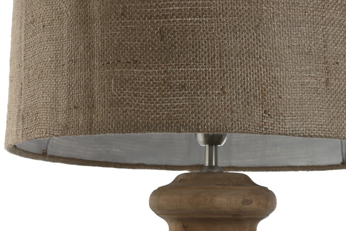DKD Home Decor Lámpara Sobremesa Item Home Madera Y Yute 47 x 87 x 47 cm DKD Home Decor Lámpara Sobremesa Item Home Madera Y Yute 47 x 87 x 47 cm