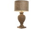 DKD Home Decor Lámpara Sobremesa Item Home Madera Y Yute 47 x 87 x 47 cm