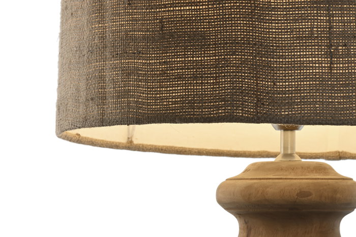 DKD Home Decor Lámpara Sobremesa Item Home Madera Y Yute 47 x 87 x 47 cm DKD Home Decor Lámpara Sobremesa Item Home Madera Y Yute 47 x 87 x 47 cm