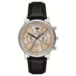 Armani AR11634 con esfera beige y correa de cuero