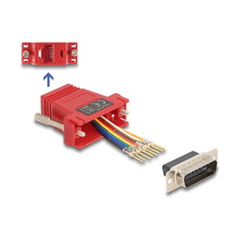 DeLOCK 67109 Adaptador VGA a RJ45 Rojo