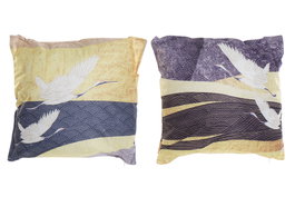 DKD Home Decor Cojín Poliéster Garzas Surtido de 2 Unidades