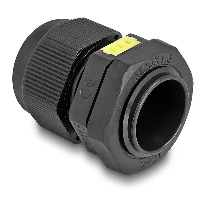 DeLOCK Prensacables M20 con ventilación IP68 negro, 2 piezas