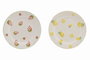 DKD Home Decor Plato de Porcelana Frutas 3D Surtido de 2 Piezas
