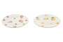DKD Home Decor Plato de Porcelana Frutas 3D Surtido de 2 Piezas