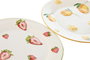 DKD Home Decor Plato de Porcelana Frutas 3D Surtido de 2 Piezas