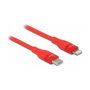 DeLOCK Cable de datos y carga USB Type-C a Lightning Rojo 0,5 m MFi